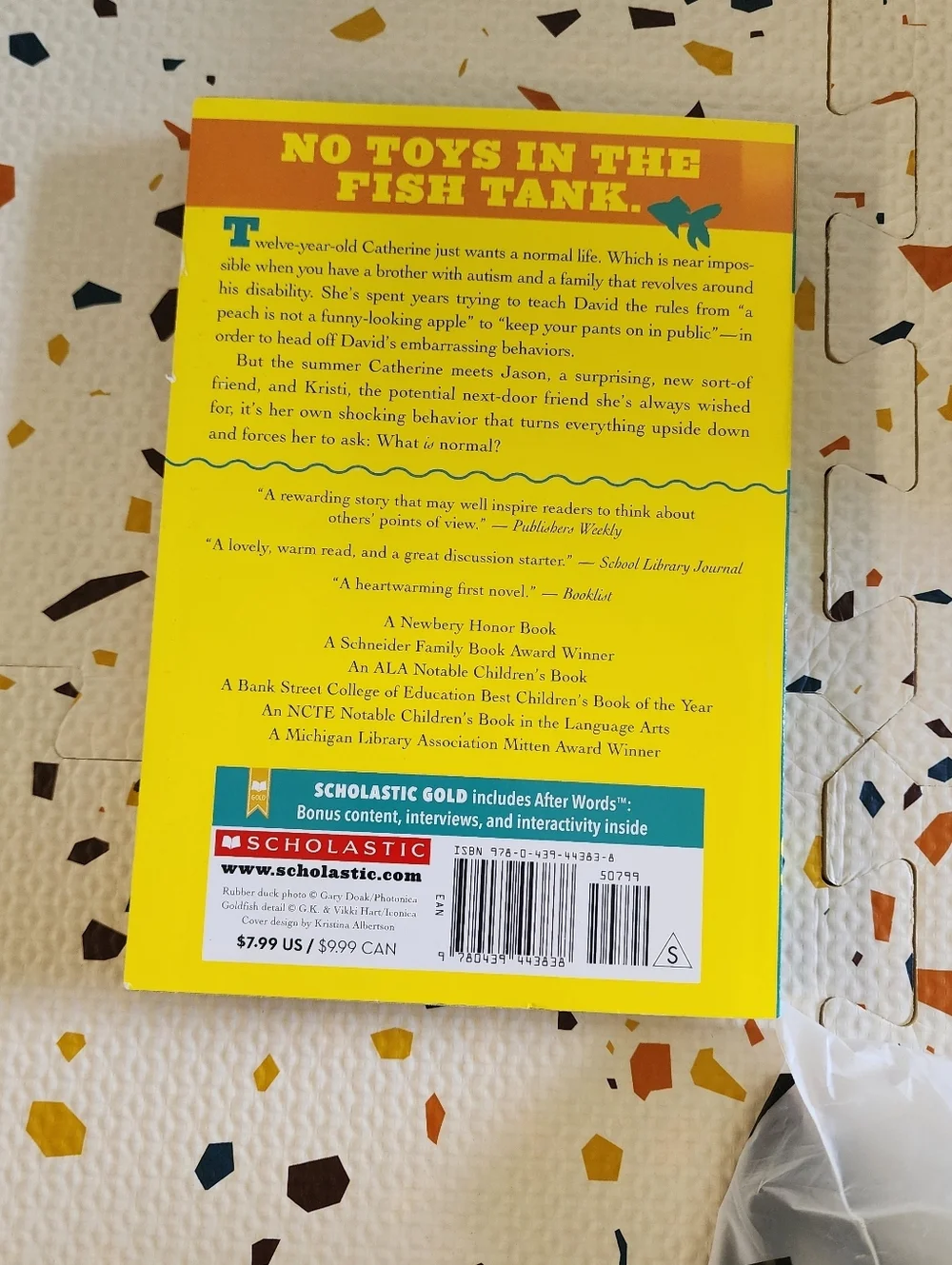 Scholastic Rules Book By Cynthia Lord New Novel Story